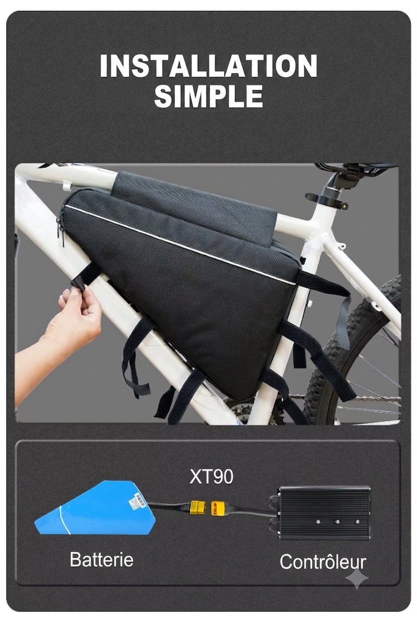 Kit de conversion vélo électrique haute puissance – 72V 3000W avec batterie