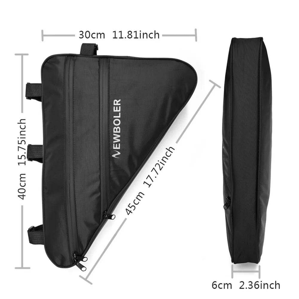 Grande sacoche triangulaire vélo NEWBOLER – Imperméable XL